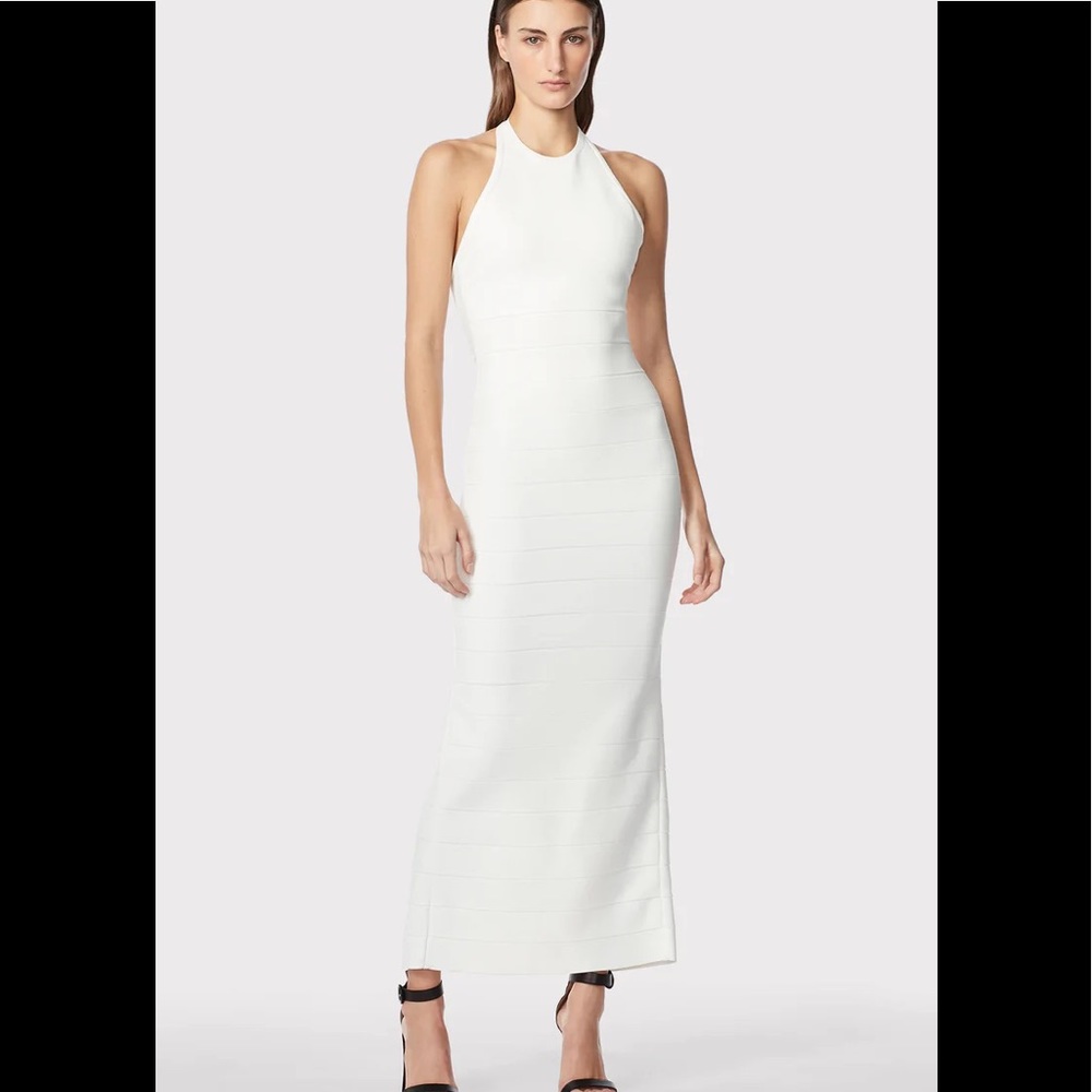 NWT Herve Leger Halter Icon Dress Medium